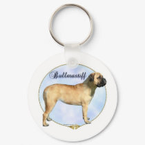 Bullmastiff Portrait Keychain