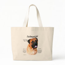 Bullmastiff (red) History Design Tote Bags