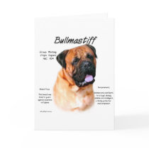 Bullmastiff (red) History Design Card