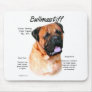 Bullmastiff (red) History Design Mouse Pad