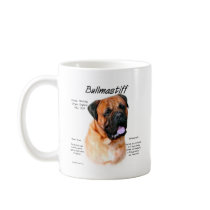 Bullmastiff (red) History Design Mug