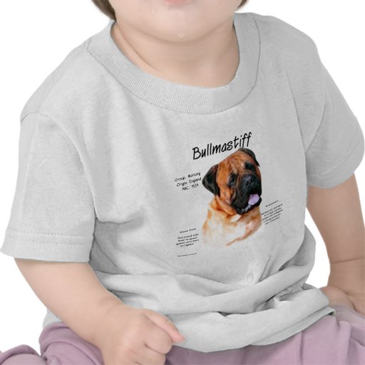 Bullmastiff (red) History Design T Shirt