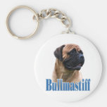 Bullmastiff (red) Name Key Chains
