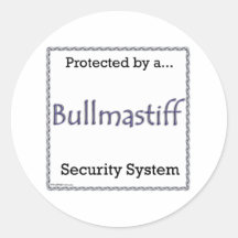 Bullmastiff Security System Sticker