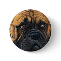 Bullmastiff Waiting - Dog Breed Art Pinback Buttons