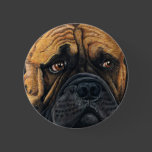 Bullmastiff Waiting - Dog Breed Art Pinback Buttons