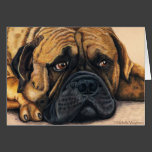 Bullmastiff Waiting - Dog Breed Art Card