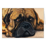 Bullmastiff Waiting - Dog Breed Art Card