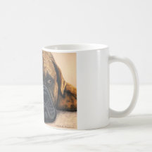 Bullmastiff Waiting - Dog Breed Art Coffee Mugs