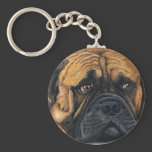 Bullmastiff Waiting - Dog Breed Art Keychain