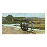Bullock Cart In The Ford By Grigorescu Nicolae photo cards