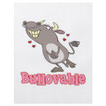 bullovable bull lovable funny pun cartoon flyers