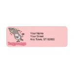 bullovable bull lovable funny pun cartoon return address label