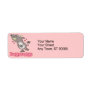 bullovable bull lovable funny pun cartoon return address label
