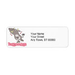 bullovable bull lovable funny pun cartoon return address labels