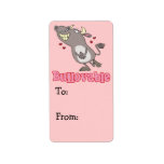 bullovable bull lovable funny pun cartoon custom address labels