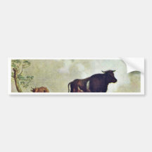 Bulls And Cows By Potter Paulus (Best Quality) Bumper Stickers