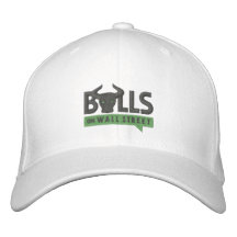 BULLS Black Cap white Embroidered Baseball Cap