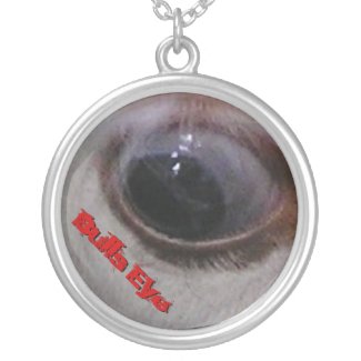 Bulls Eye Funny Cow Necklace