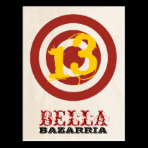 Bullseye Bella LOGO-postcard postcards