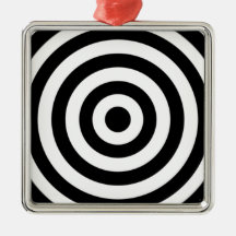 Bullseye Design Christmas Tree Ornaments