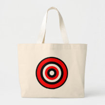 BullsEYE Red Black White Tote Bags