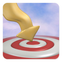 Bullseye! Square Stickers