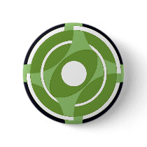Bullseye Vesica Green buttons