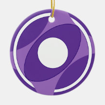 Bullseye Vesica Round (Purple) Ornament