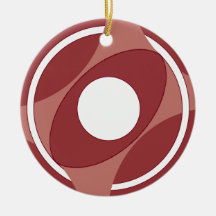 Bullseye Vesica Round (Reddish) Ornaments