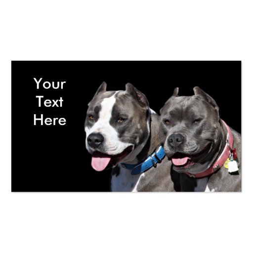 Bully Breed Pitbull Dog Animals Business Cards (back side)