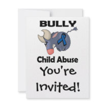 BULLy Child Abuse Custom Invitation