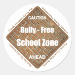 Bully - Free School Zone Round Sticker