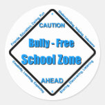 Bully - Free School Zone Round Stickers