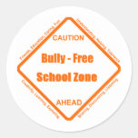 Bully - Free School Zone Round Stickers