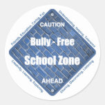 Bully - Free School Zone Round Stickers