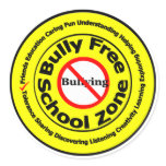 Bully Free School Zone stickers