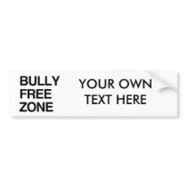 BULLY FREE ZONE BUMPER STICKER