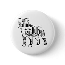 Bully Shape with rescue words Pinback Button