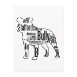 Bully Shape with rescue words Postcards