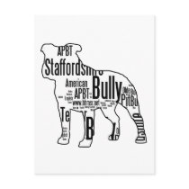 Bully Shape with rescue words Postcards