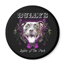 Bullys, the Leader of the Pack Dog Fridge Magnet