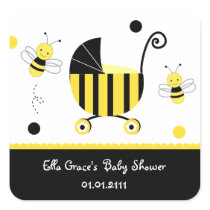 Bumble Bee Baby Shower Favor Stickers Labels Seals