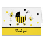 Bumble Bee Baby Shower Folded Thank you note cards