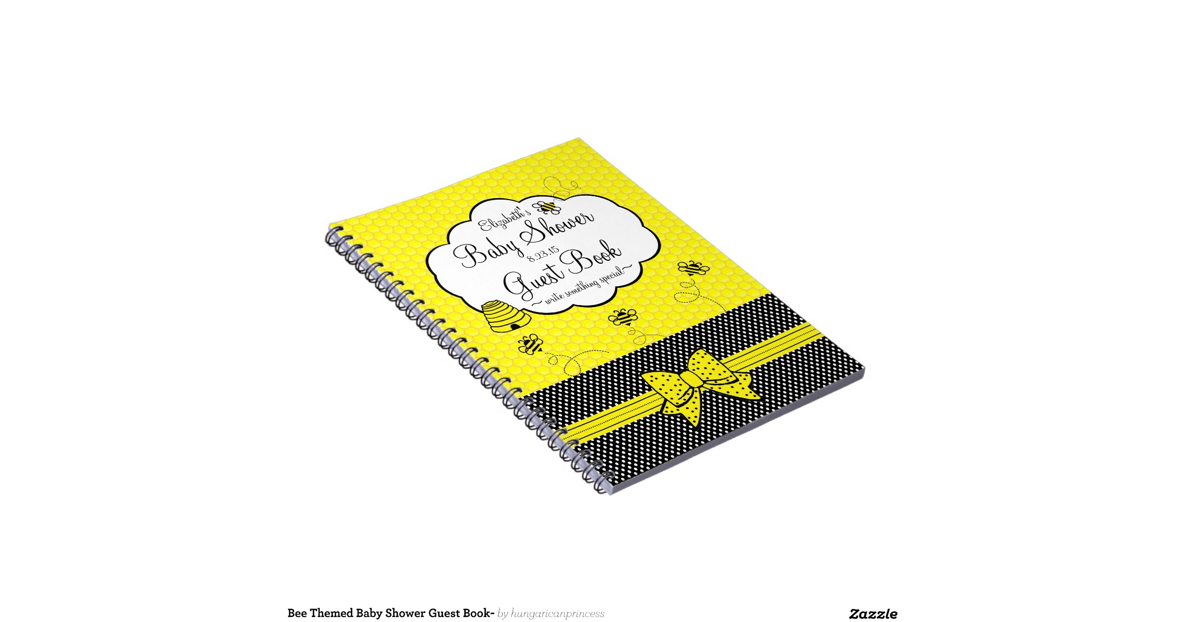 bumble_bee_baby_shower_guest_book_note_book