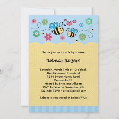 Bumblebee Baby Shower Invitations on Bumble Bee Baby Shower Invitation By Marlenedesigner