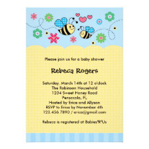 Bumble Bee Baby Shower Invitation
