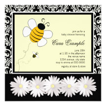 Bumble Bee Baby Shower Invitations