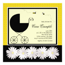 Bumble Bee Baby Shower Invitations