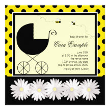 Bumble Bee Baby Shower Invitations